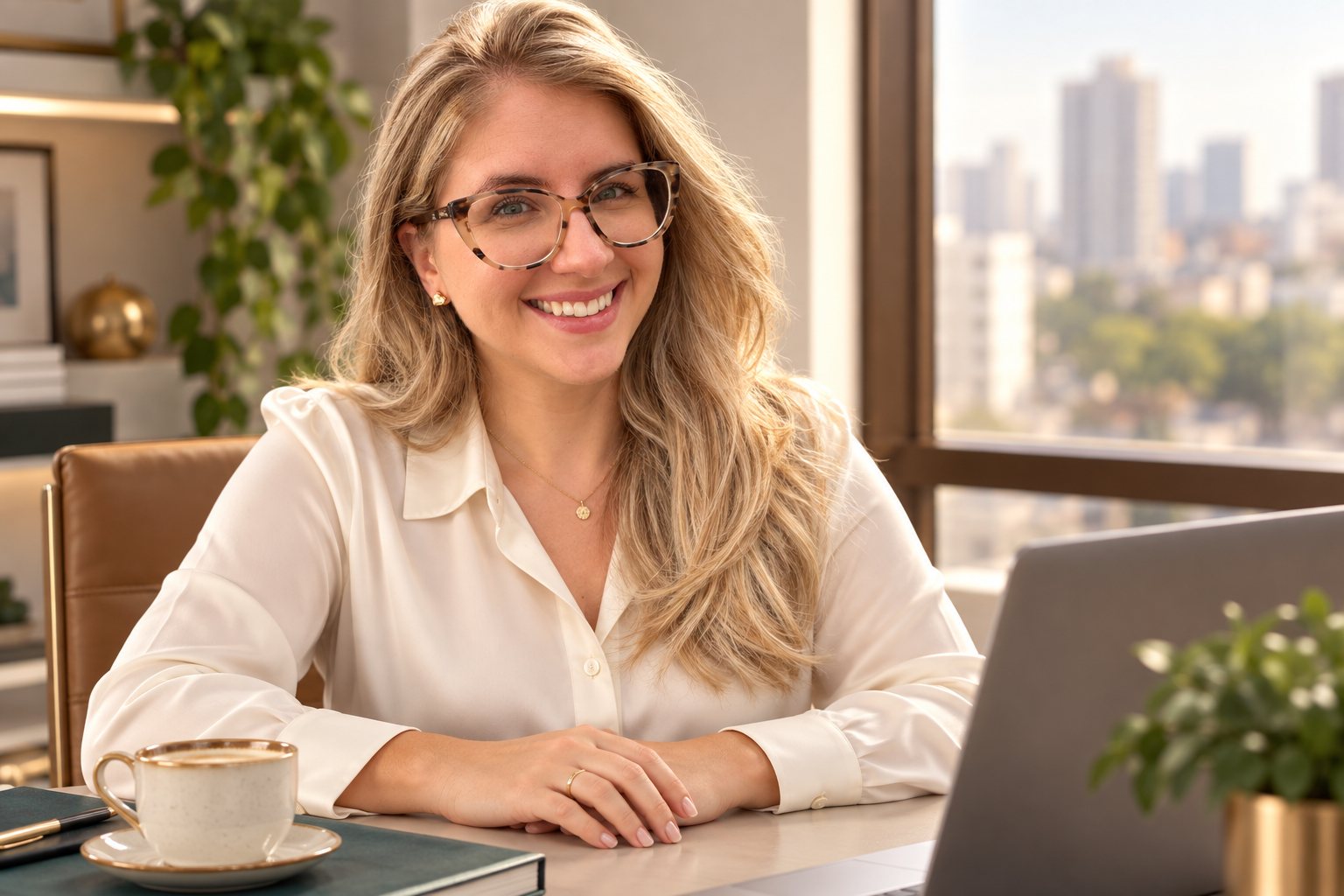 Mariana T. Lopata Amaral, advogada, no escritório